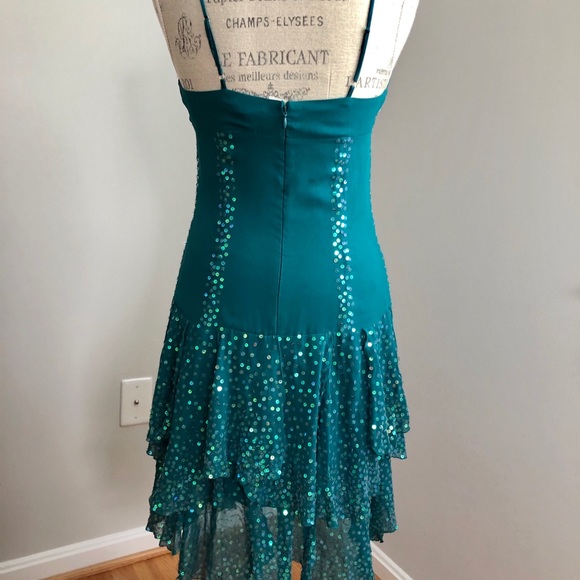 Bebe Green Sparkle/Sequin Dress - Picture 3 of 6